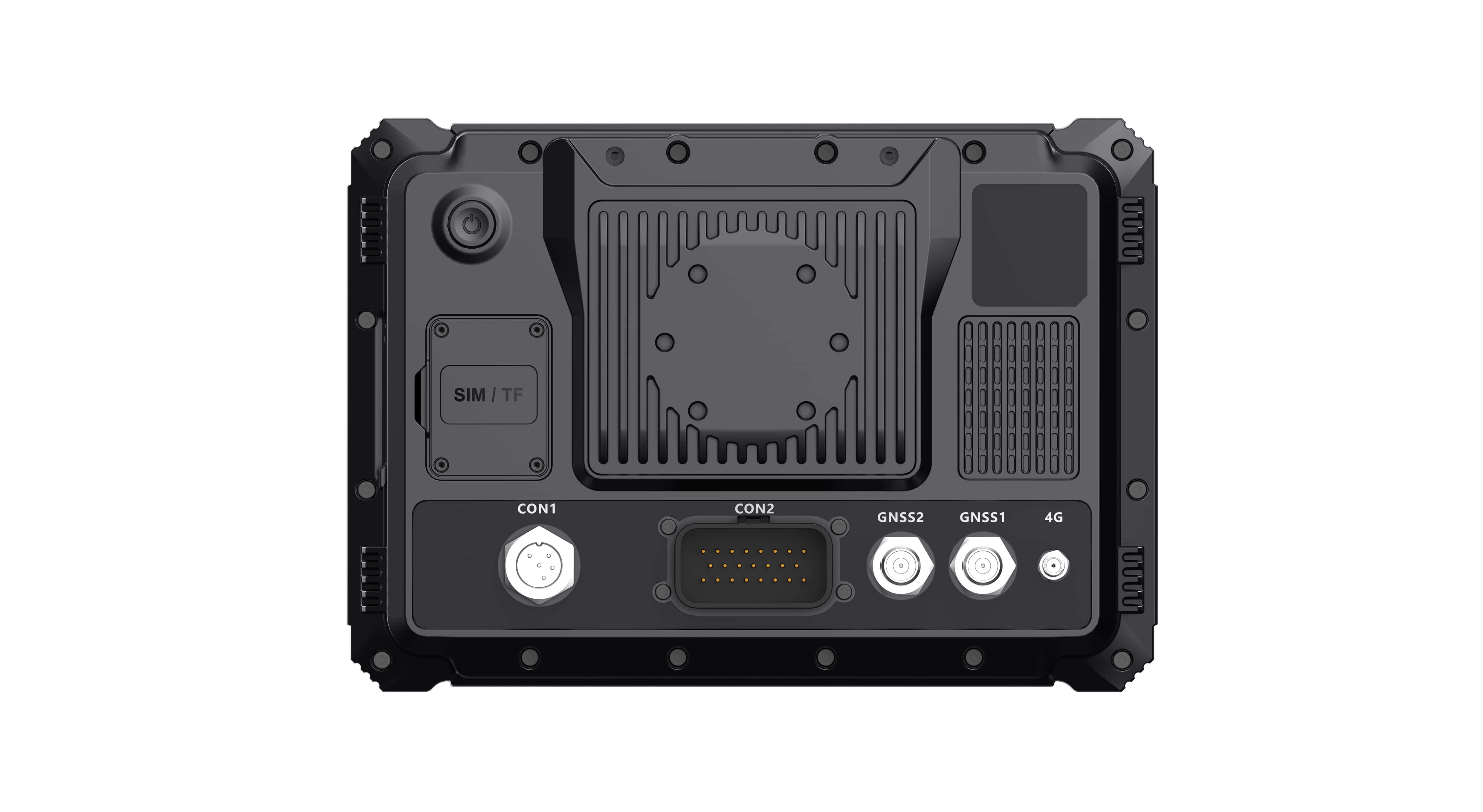 PDS industrial vehicle computer rear panel with vehicle interfaces