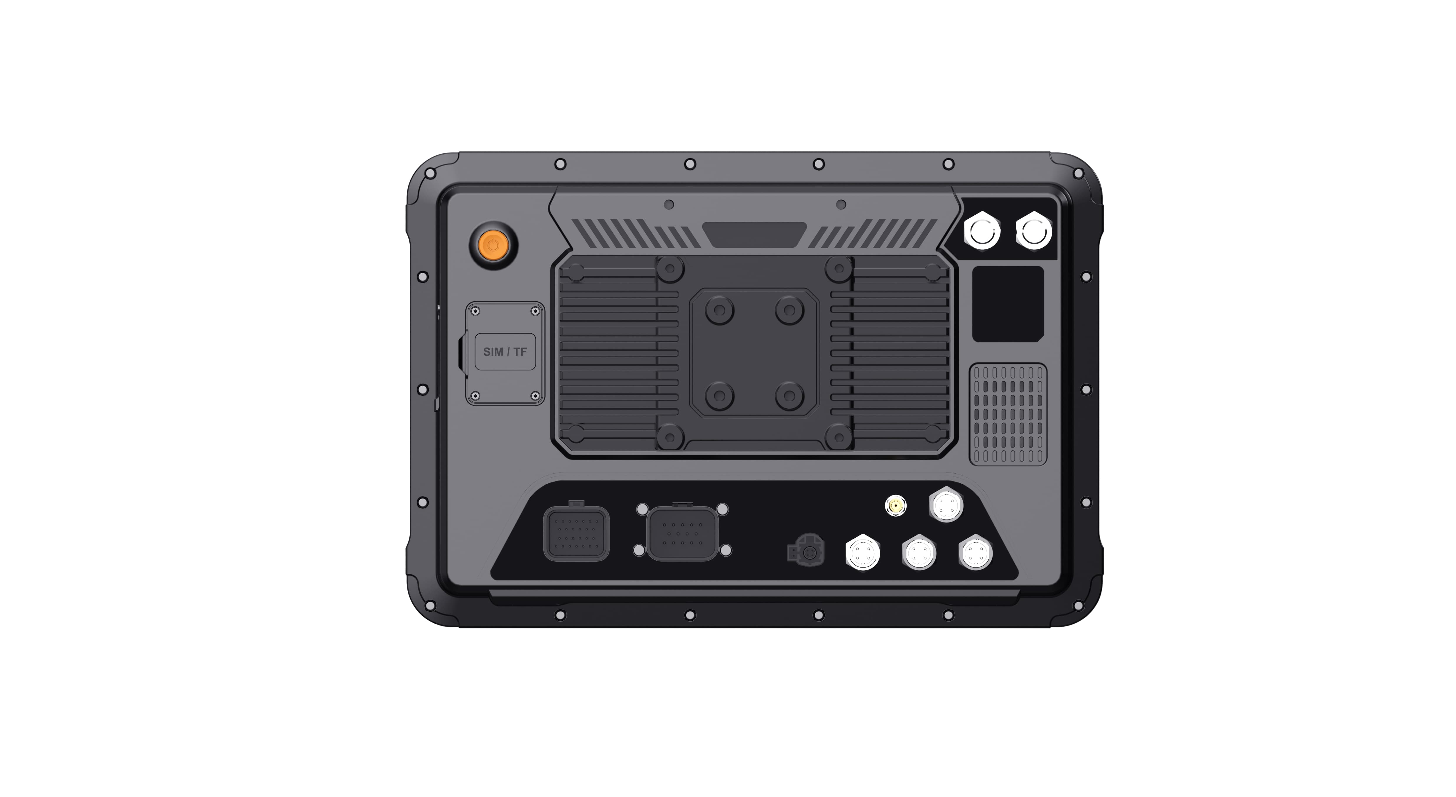 PDS vehicle-mounted computer rear interfaces and mounting points