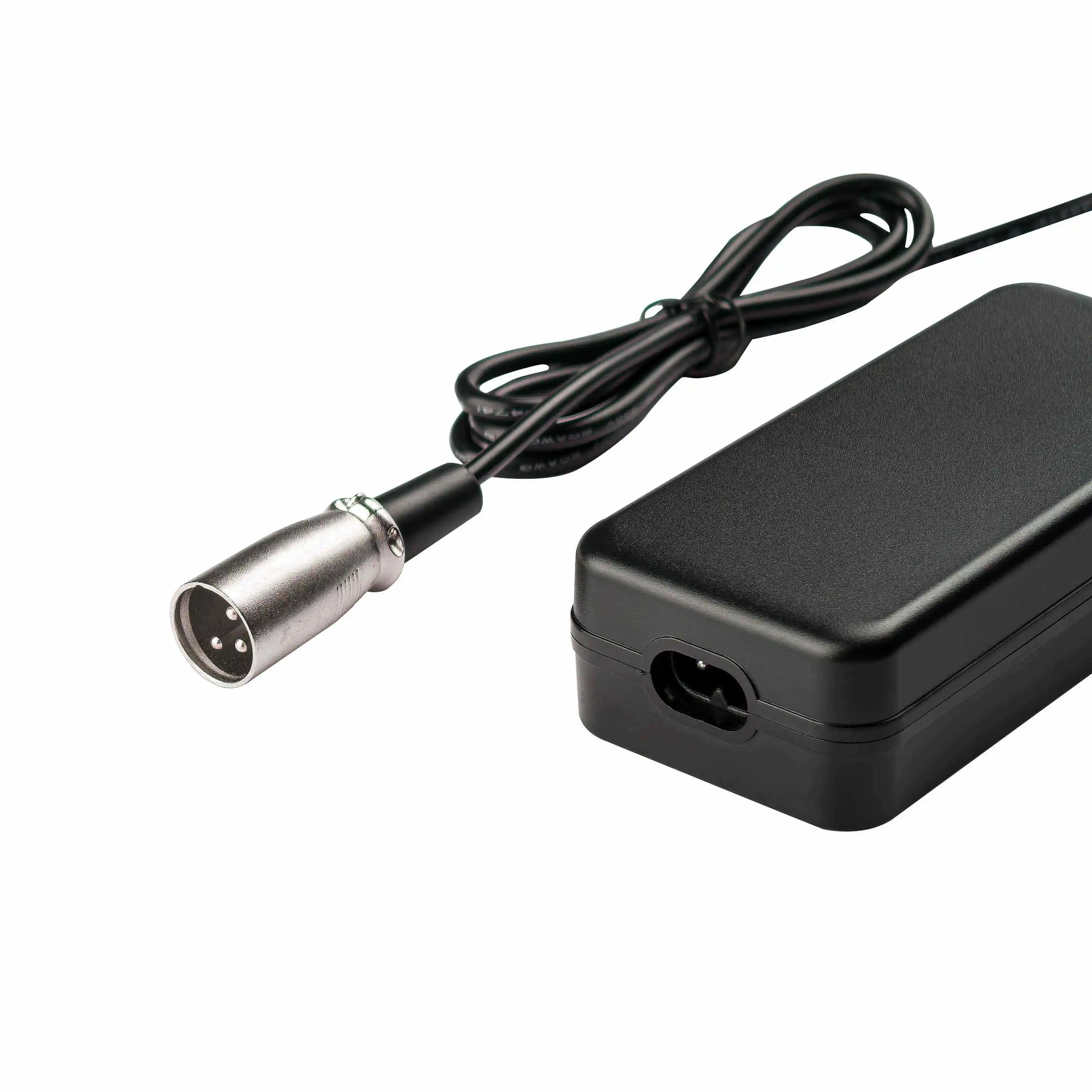 42V 2A 3-pin XLR lithium battery charger connector view 3