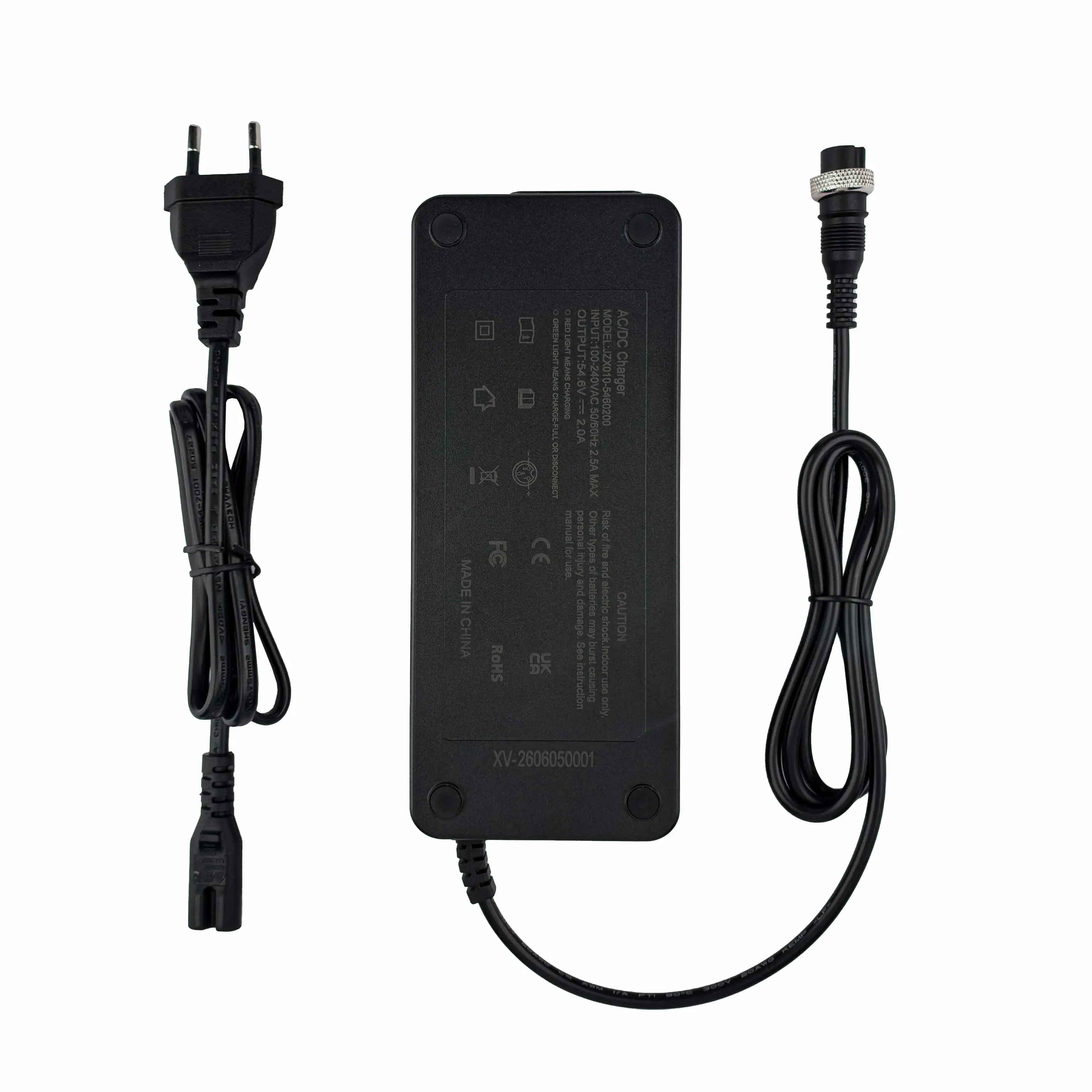 54.6V 2A Electric Scooter Charger OEM Factory Worldwide | JZX