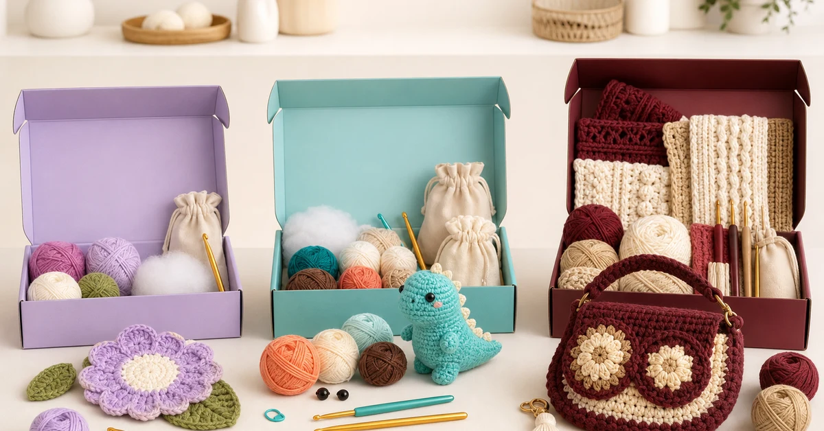 craft kit skill level guide showing beginner, intermediate and advanced projects