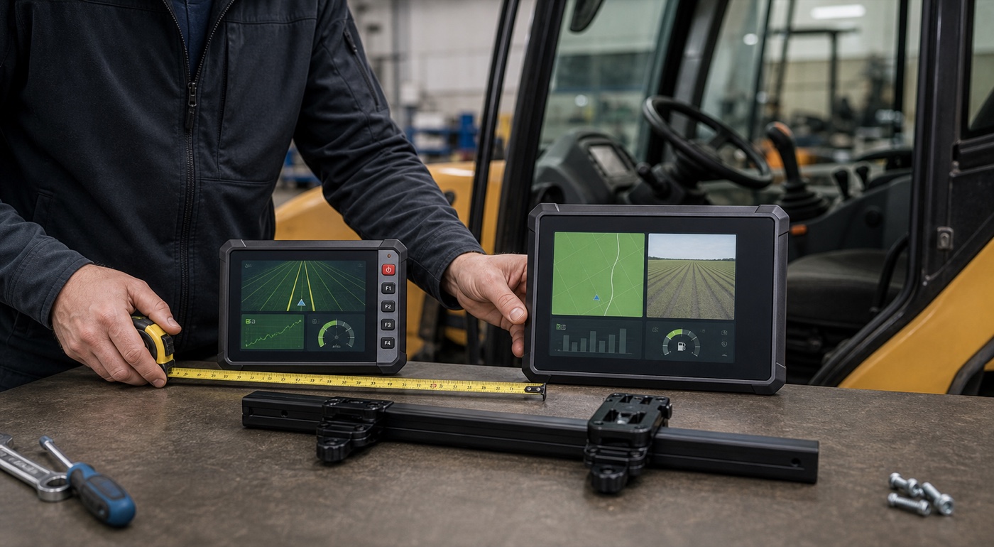 PDS 7 inch vehicle computer and T8 compared during an installation review
