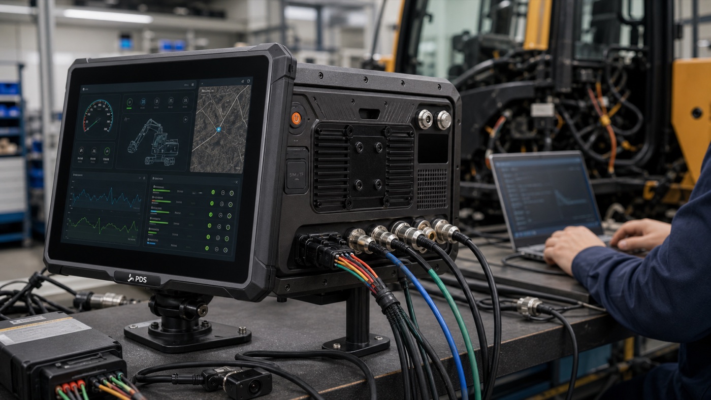 PDS Linux vehicle mounted computer integrated with CAN serial Ethernet and cameras