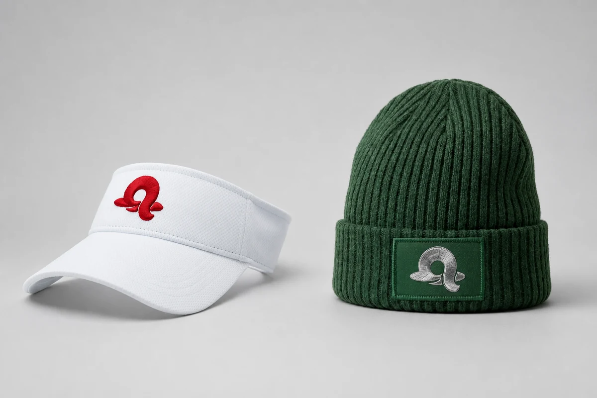 Summer visor and winter knitted beanie