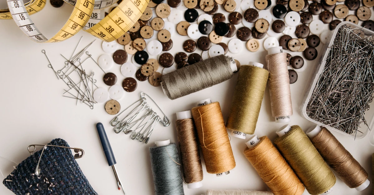 Mending kit manufacturer repair coverage matrix with sewing tools