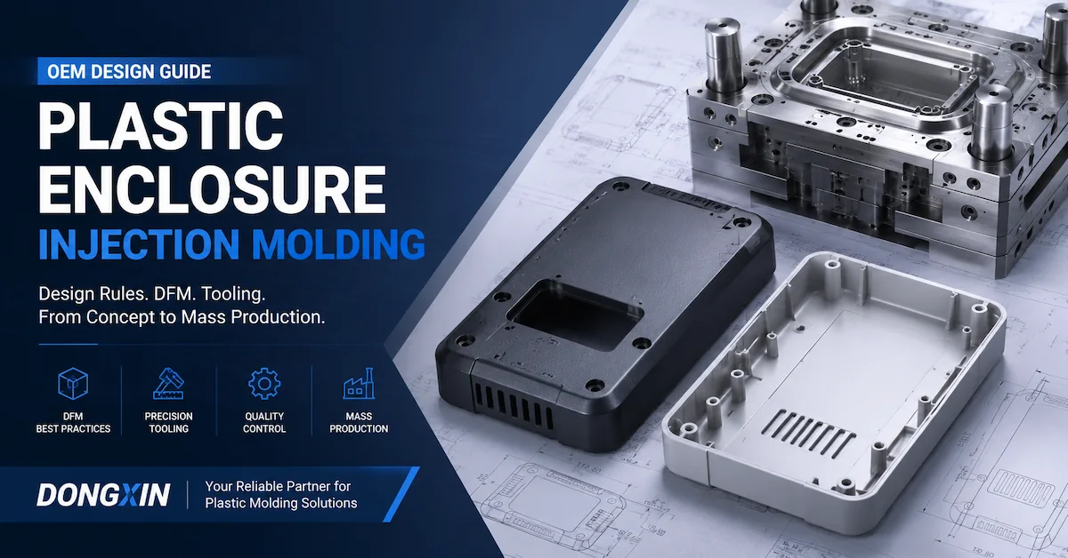 Plastic enclosure injection molding guide