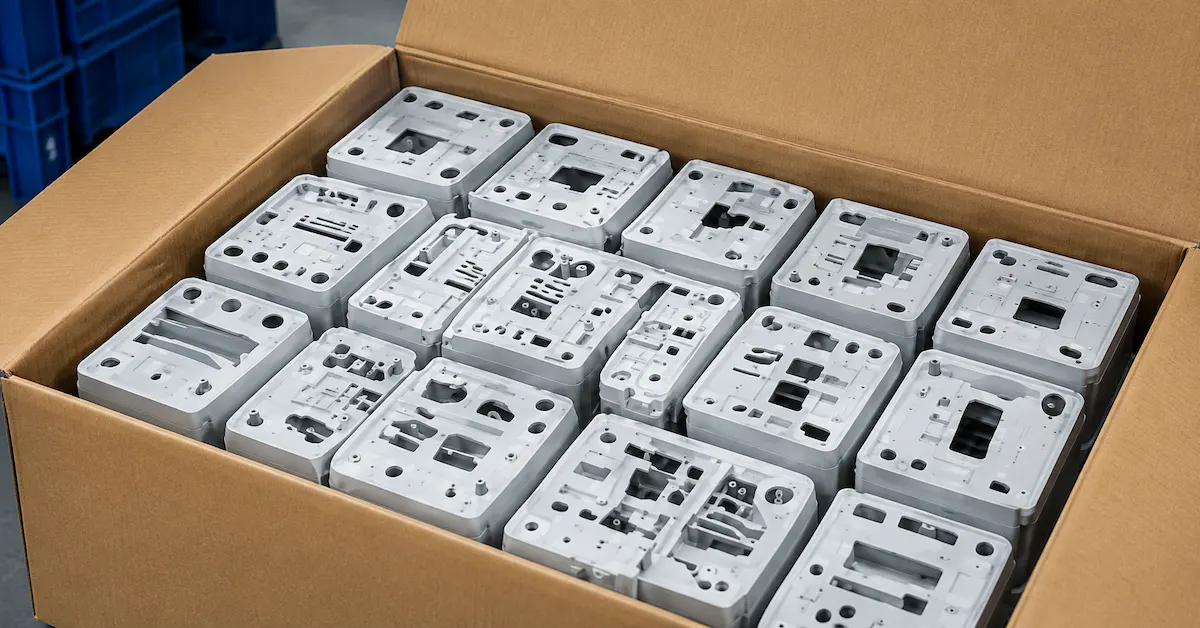 Plastic enclosure packing and delivery