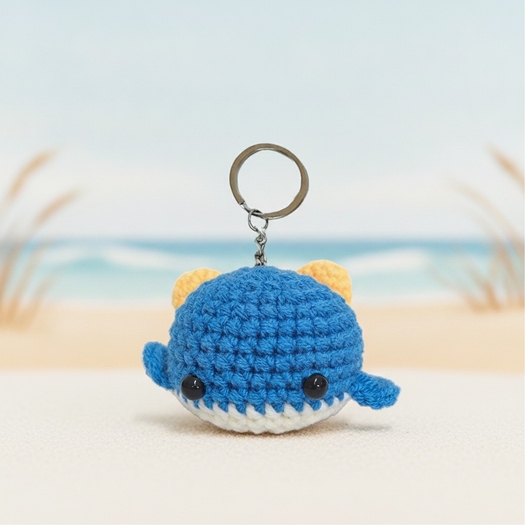 Crochet Keychain Whale