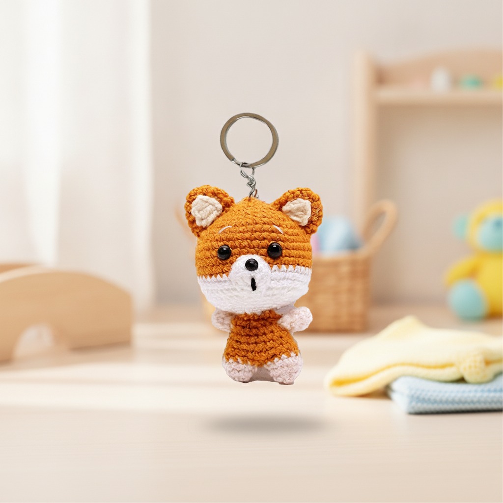 Crochet Keychain Dog