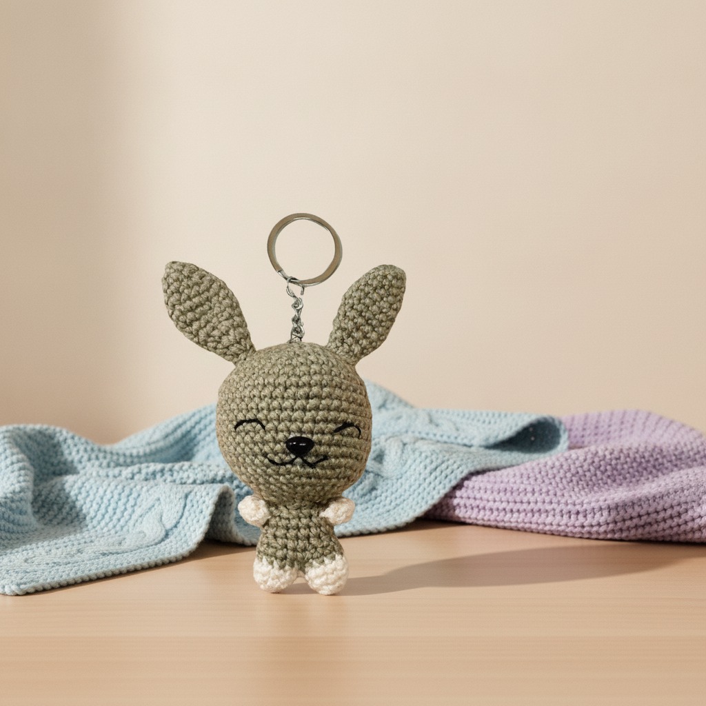 Crochet Keychain Rabbit