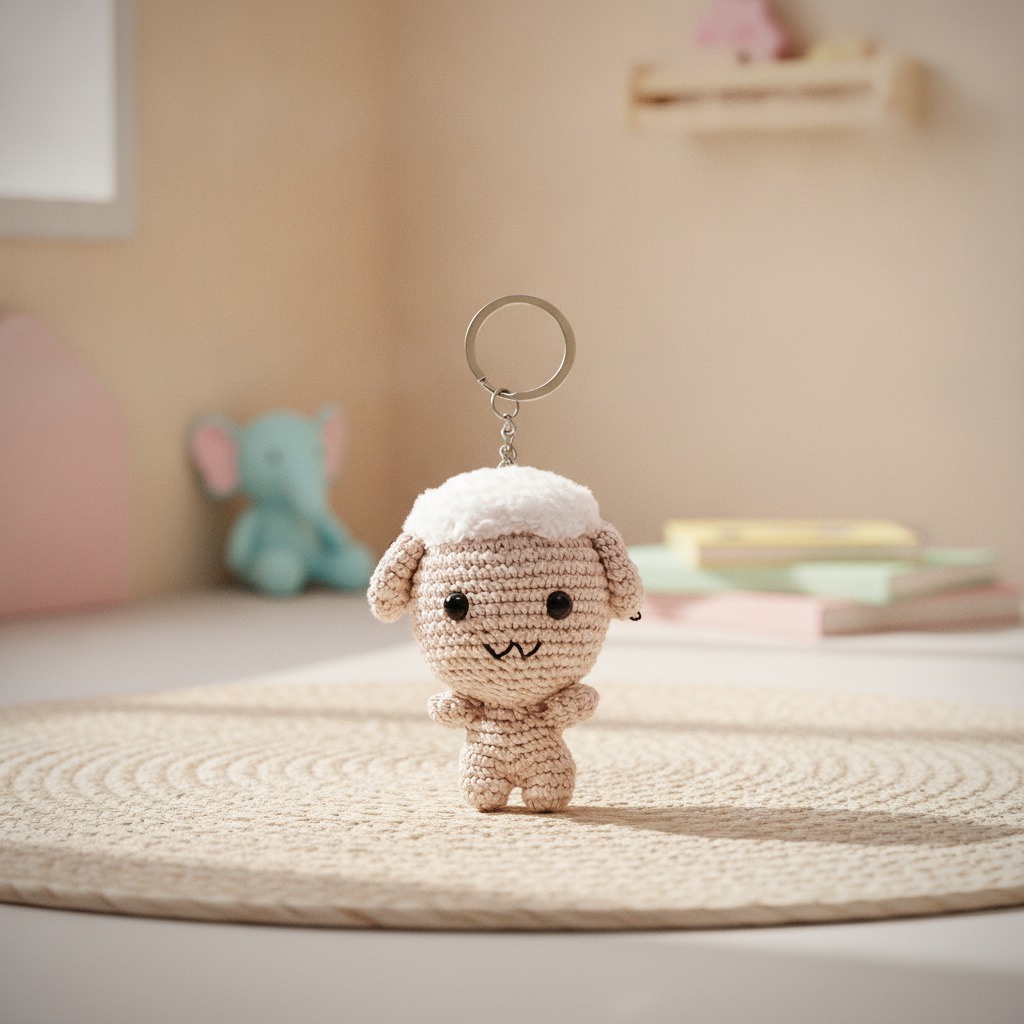 Crochet Keychain Sheep