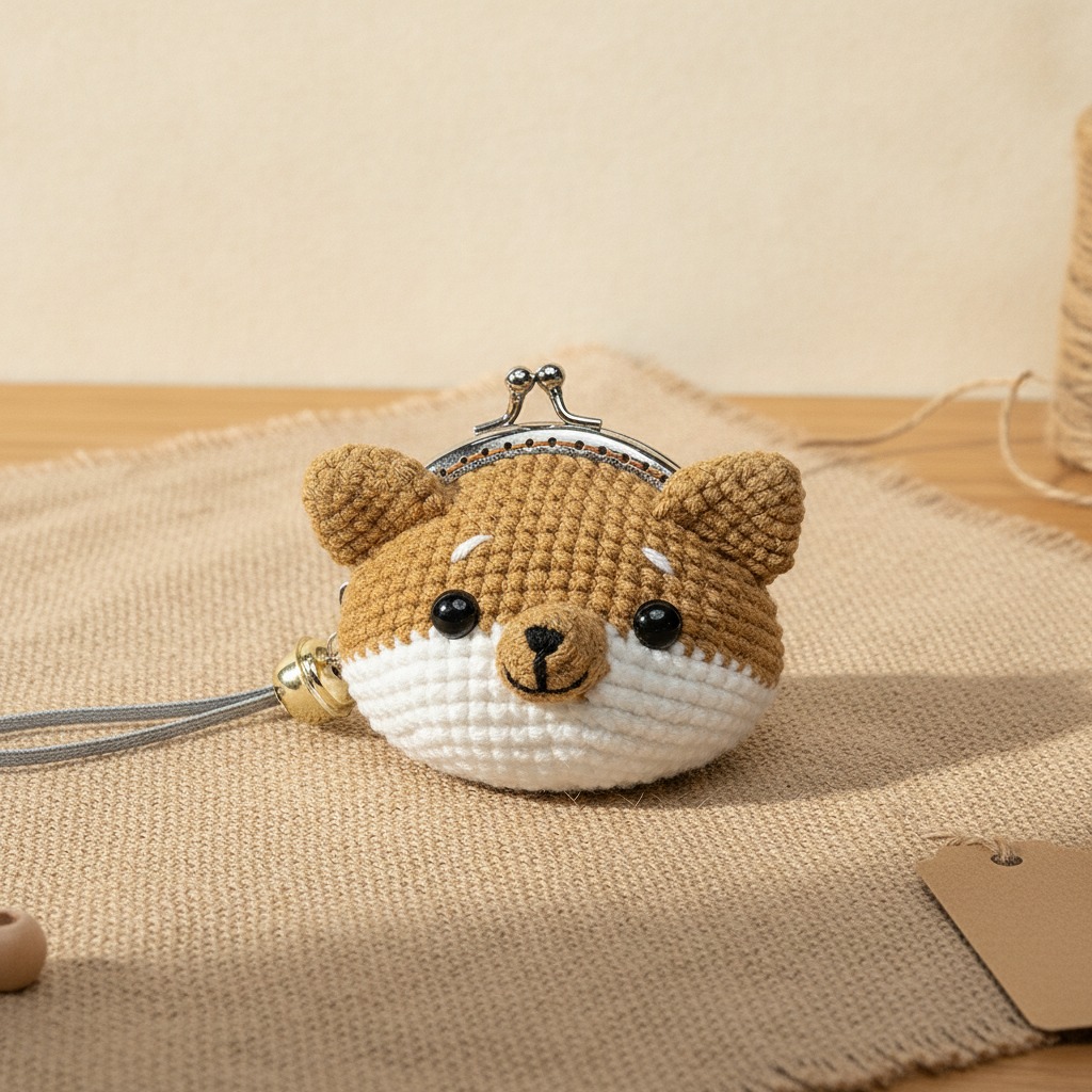 Crochet Clasp Pouch Dog