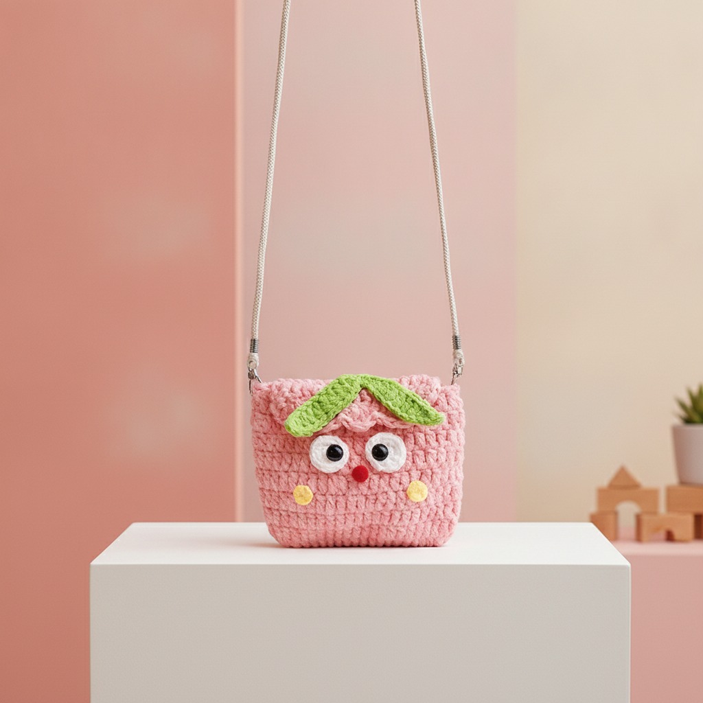 Mini-Tasche Pfirsich/Rosa