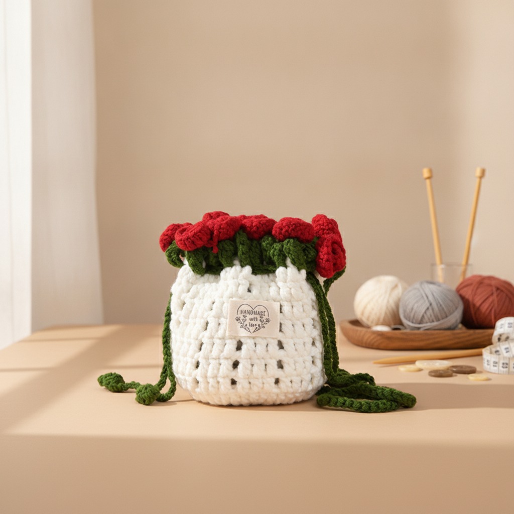 Mini Bag Rose / White