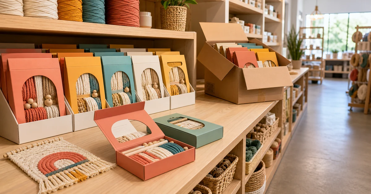 retail display solutions for craft products with open shelf bays and a clear hand pickup lane