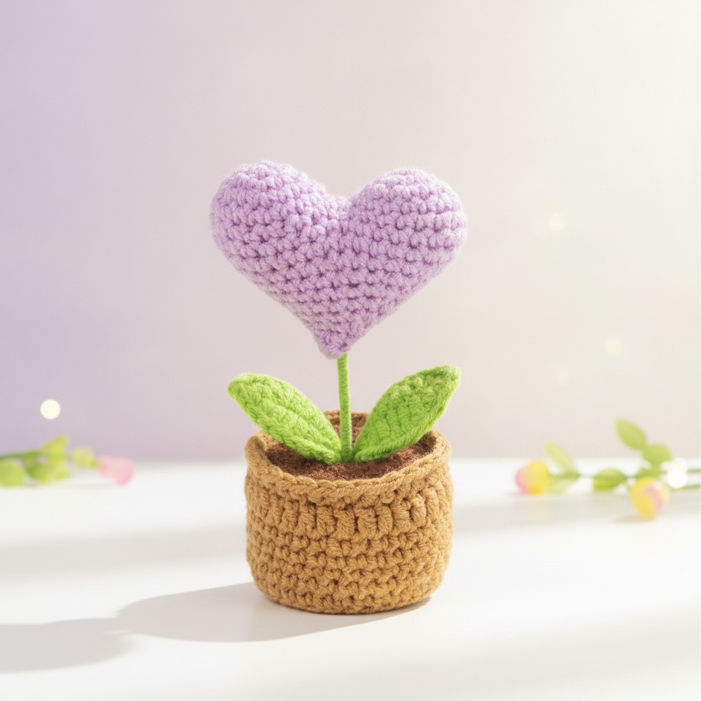 ミニかぎ針編み鉢植え植物卸売