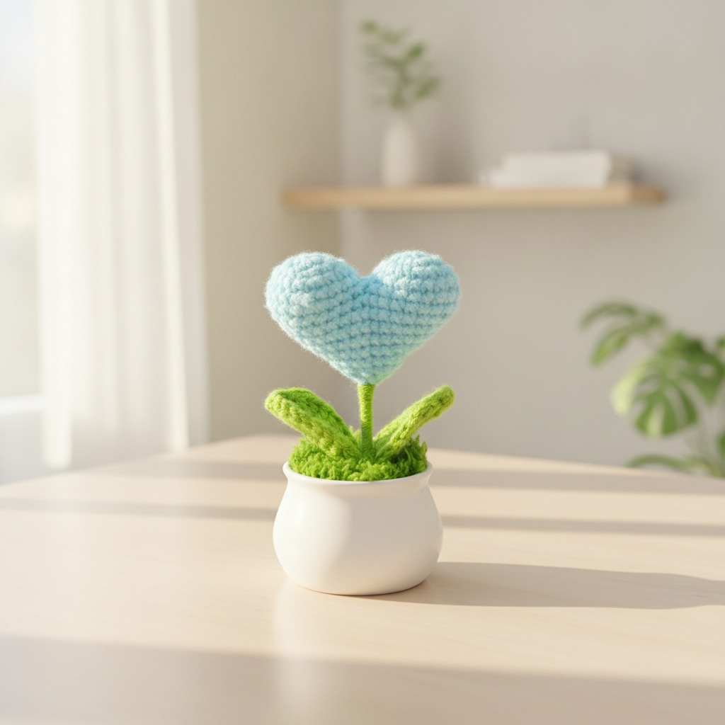 かぎ針編みのミニ鉢植え植物卸売