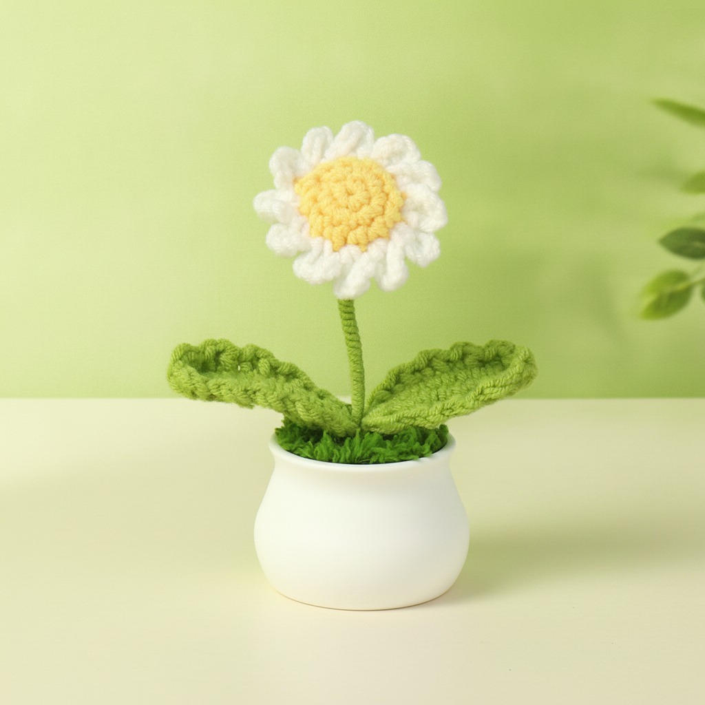 かぎ針編みのミニ鉢植え植物卸売