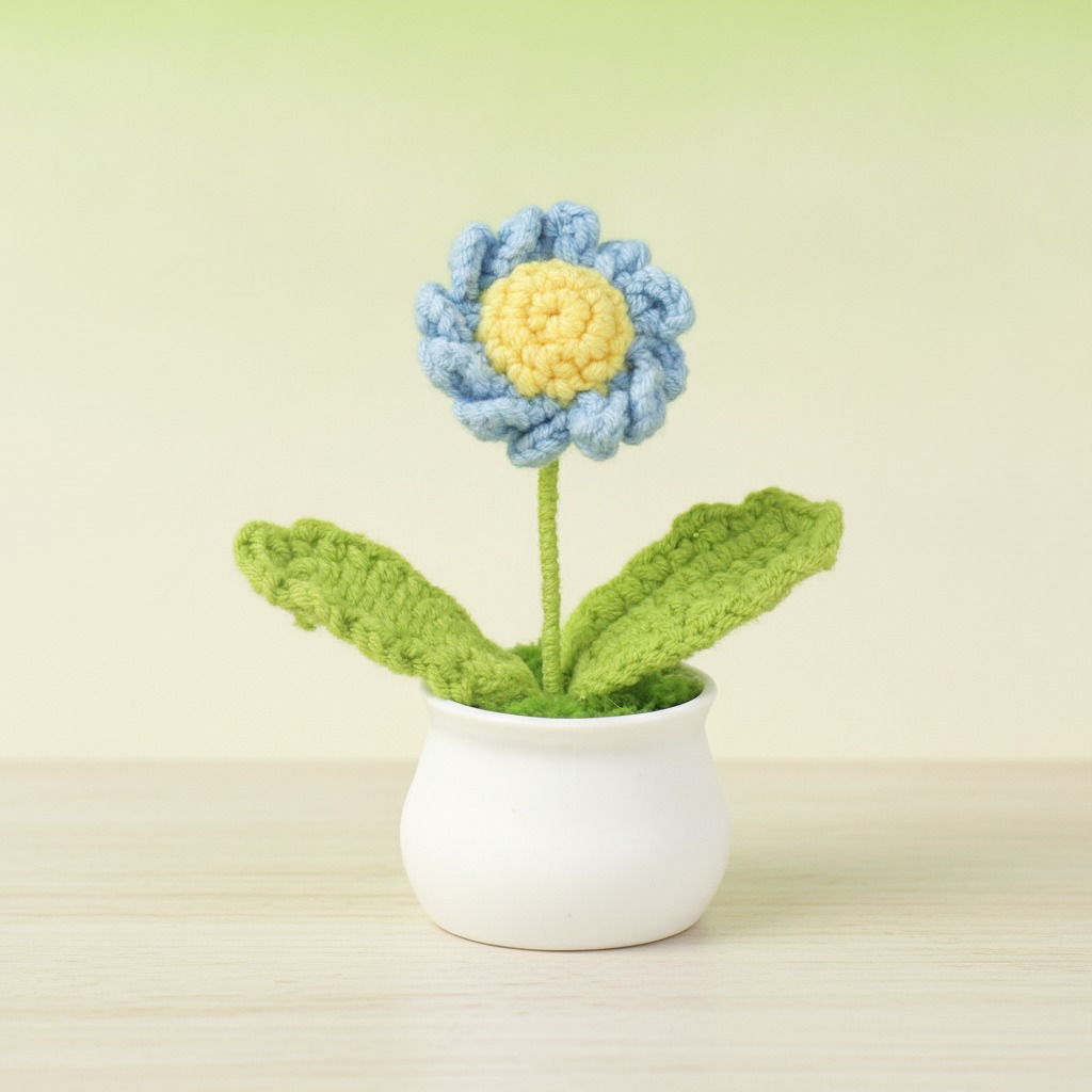 かぎ針編みのミニ鉢植え植物卸売