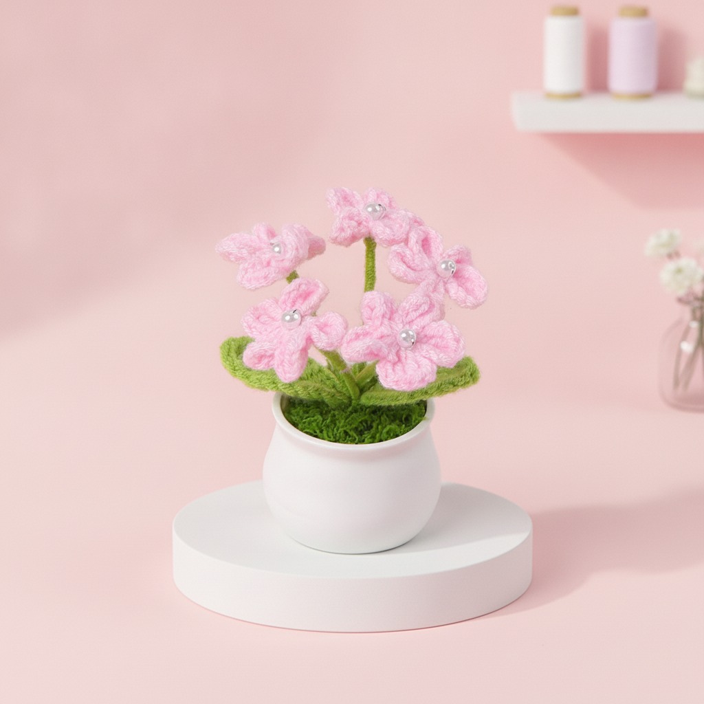mini crochet potted plant wholesale