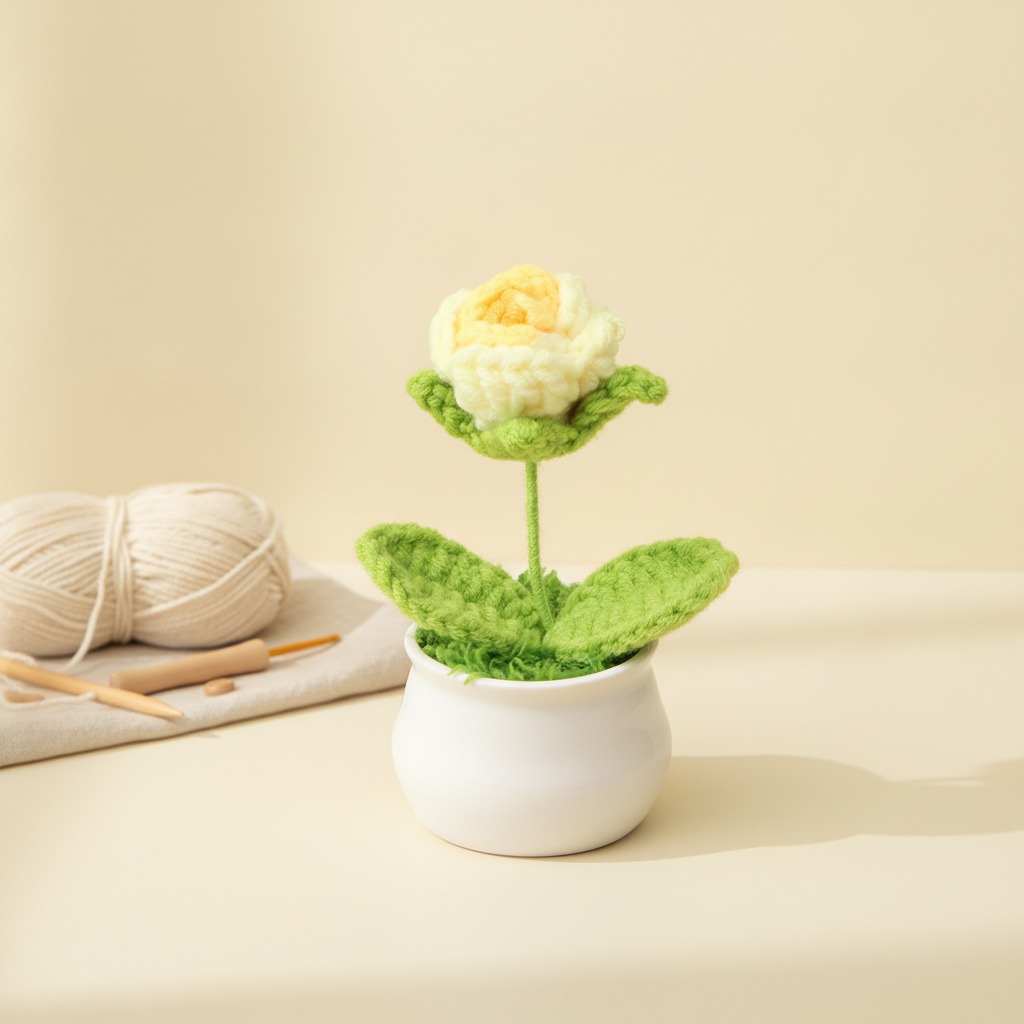 crochet mini potted plant wholesale