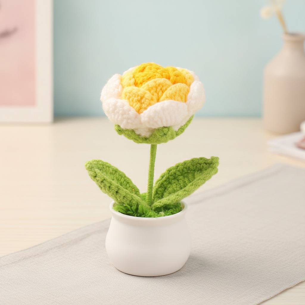 mini plantes en pot au crochet en gros