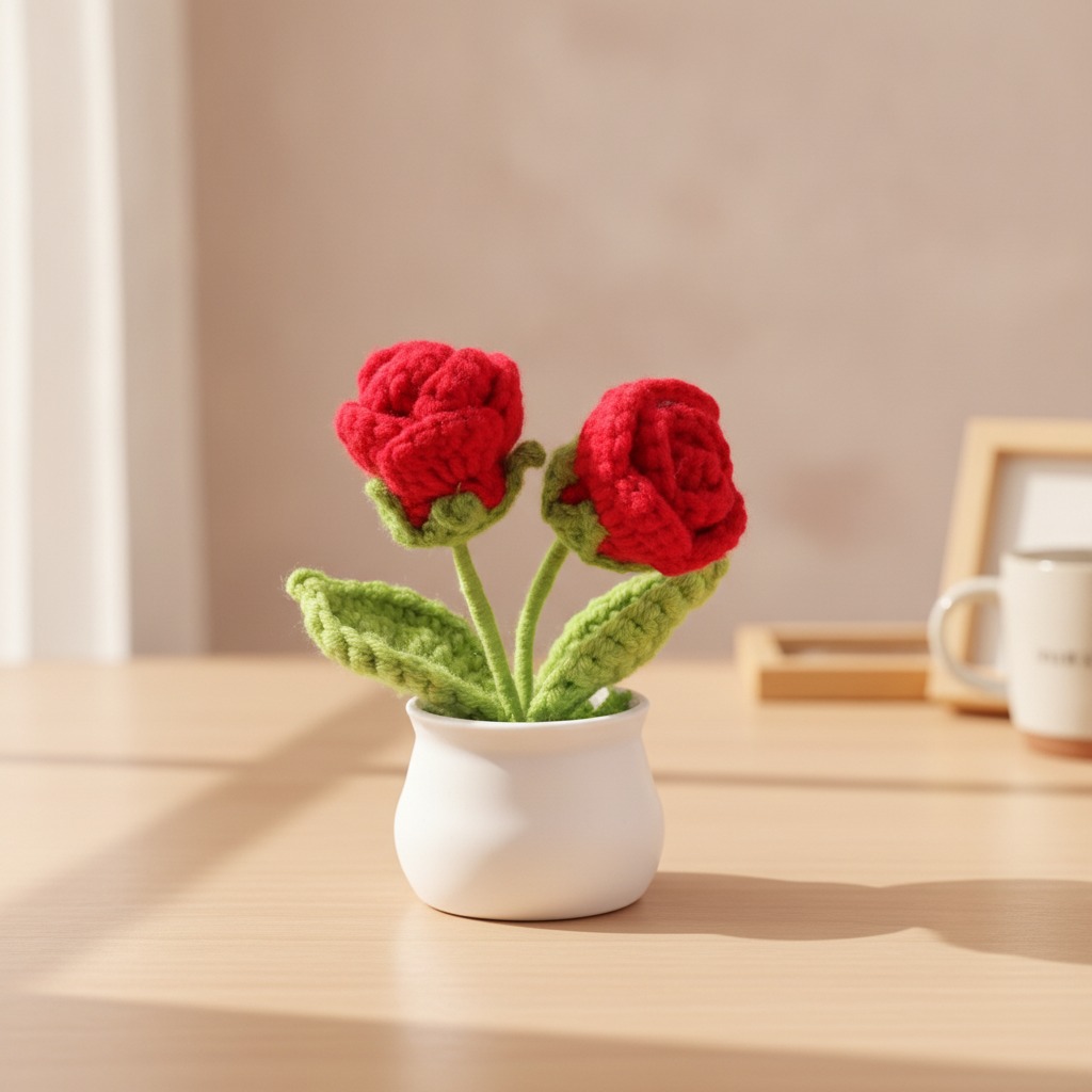 crochet mini potted plant wholesale