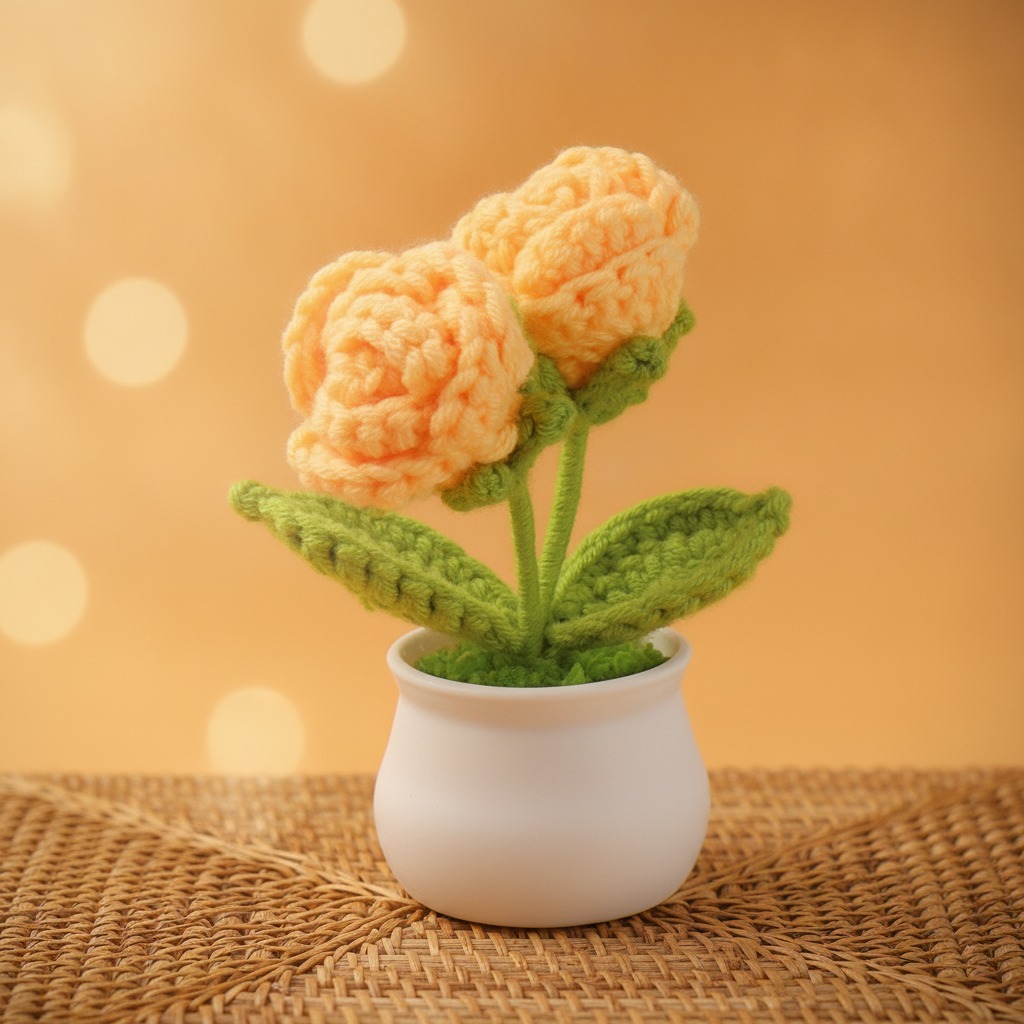 crochet mini potted plant wholesale