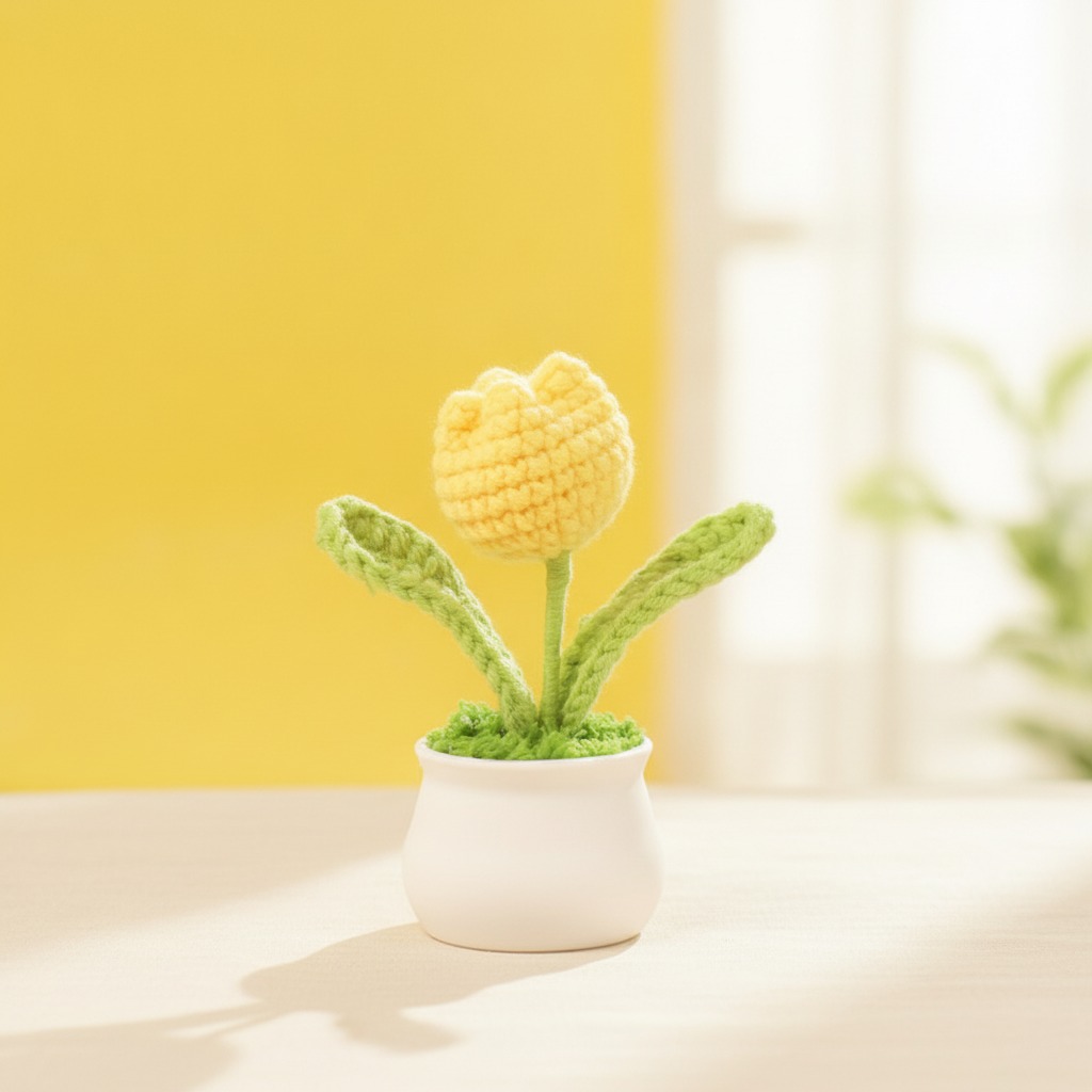 crochet mini potted plant wholesale