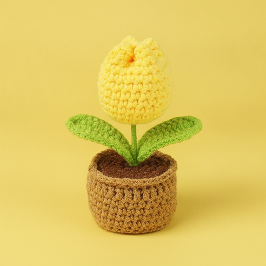 crochet mini potted plant wholesale