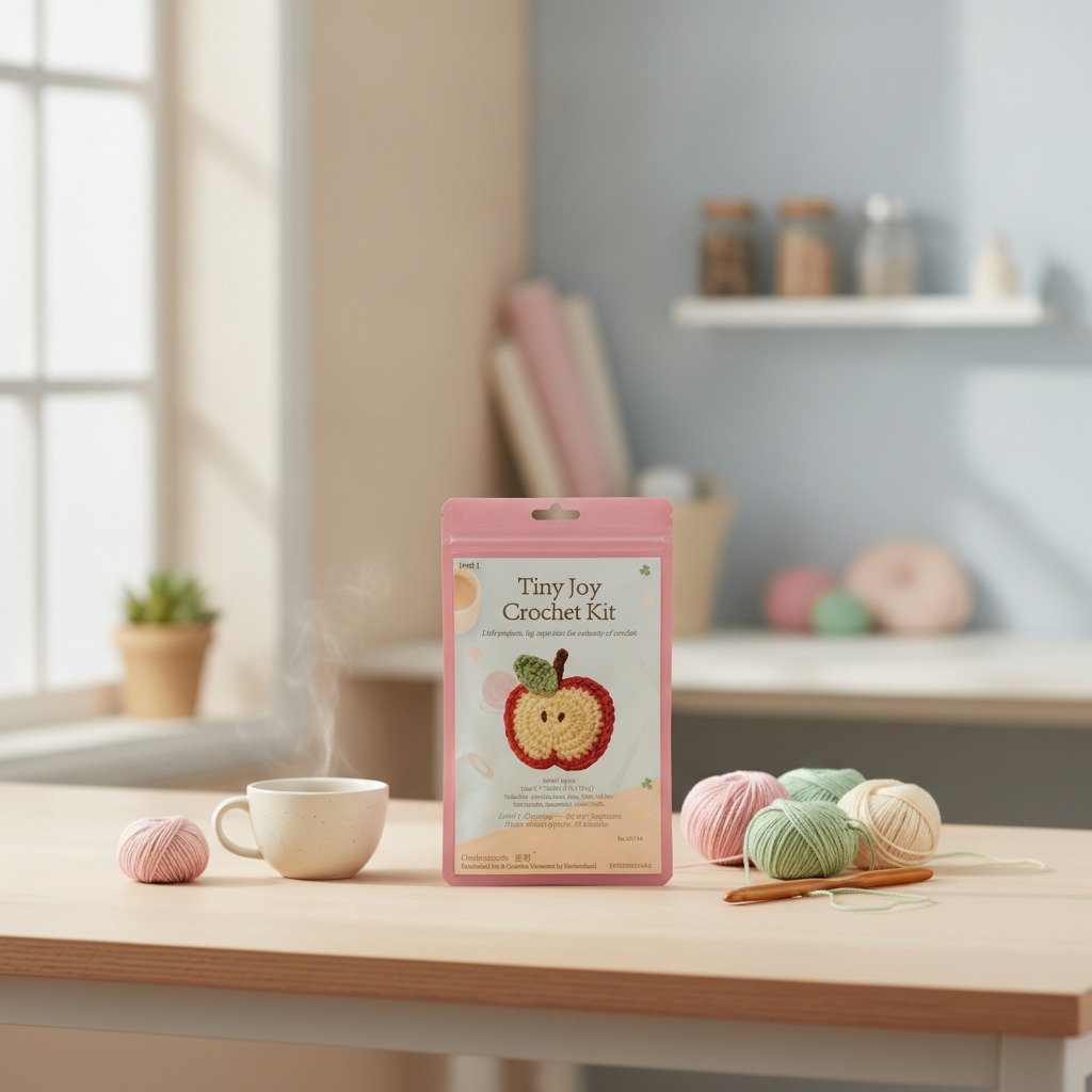 kit de ganchillo de manzana