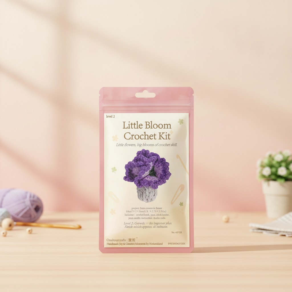 Kit de posavasos de ganchillo con forma de flor