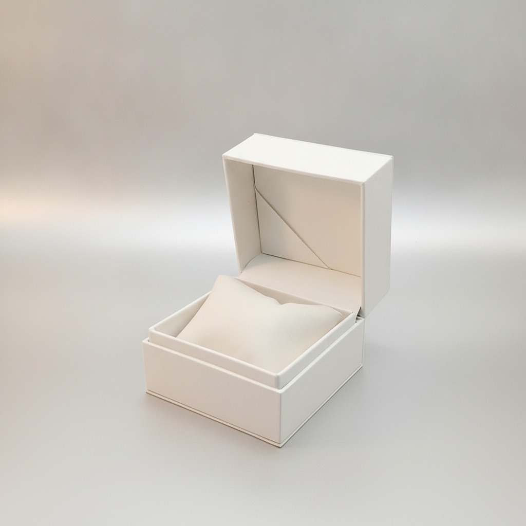 Classic White PU Leather Watch Box