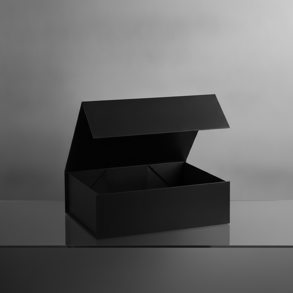 Custom Black Collapsible Magnetic Rigid Gift Box