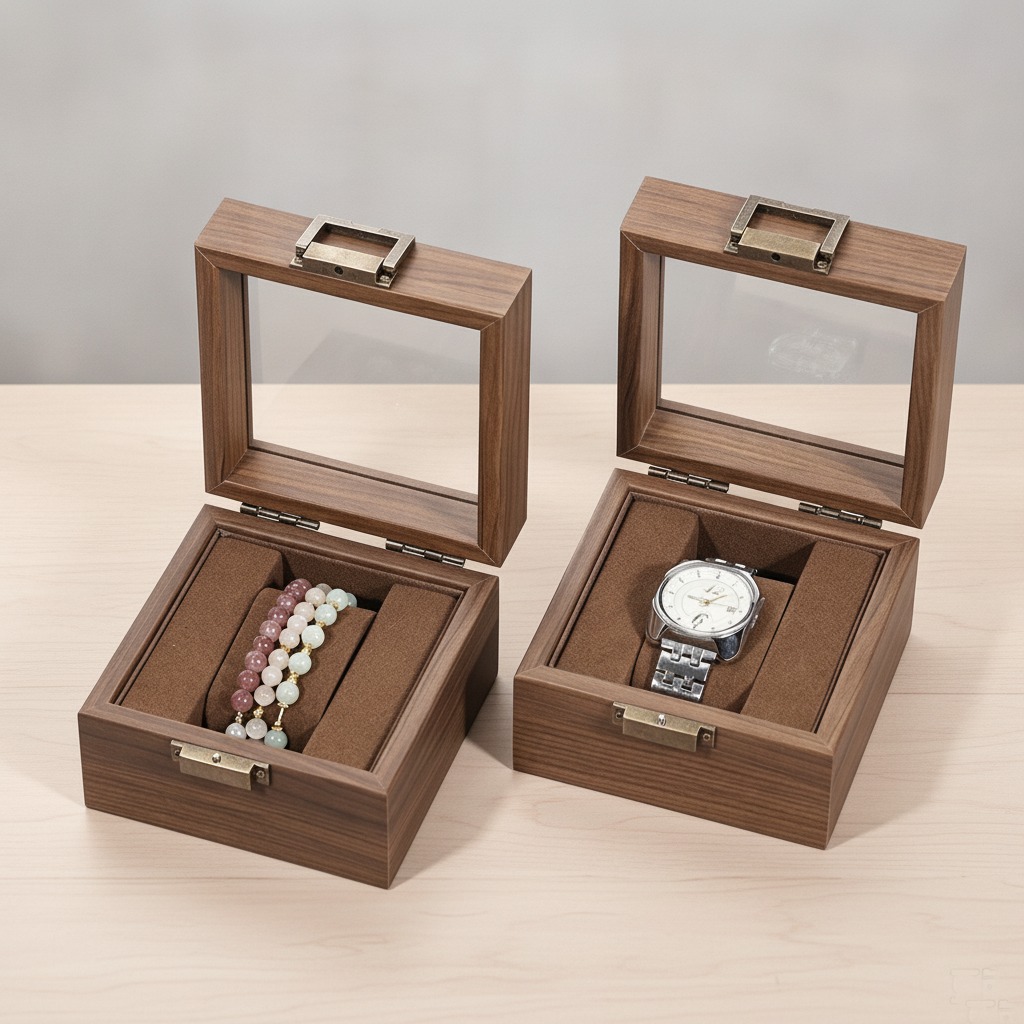 Single Slot Wooden Watch Display Box