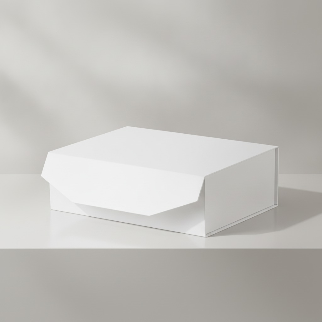 Custom White Collapsible Magnetic Rigid Gift Box for Premium Packaging