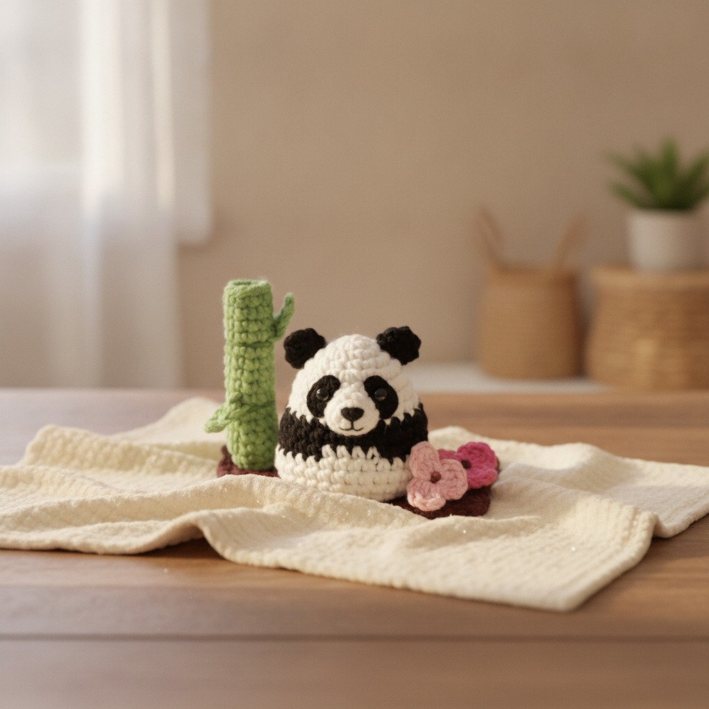 kit de ganchillo de panda