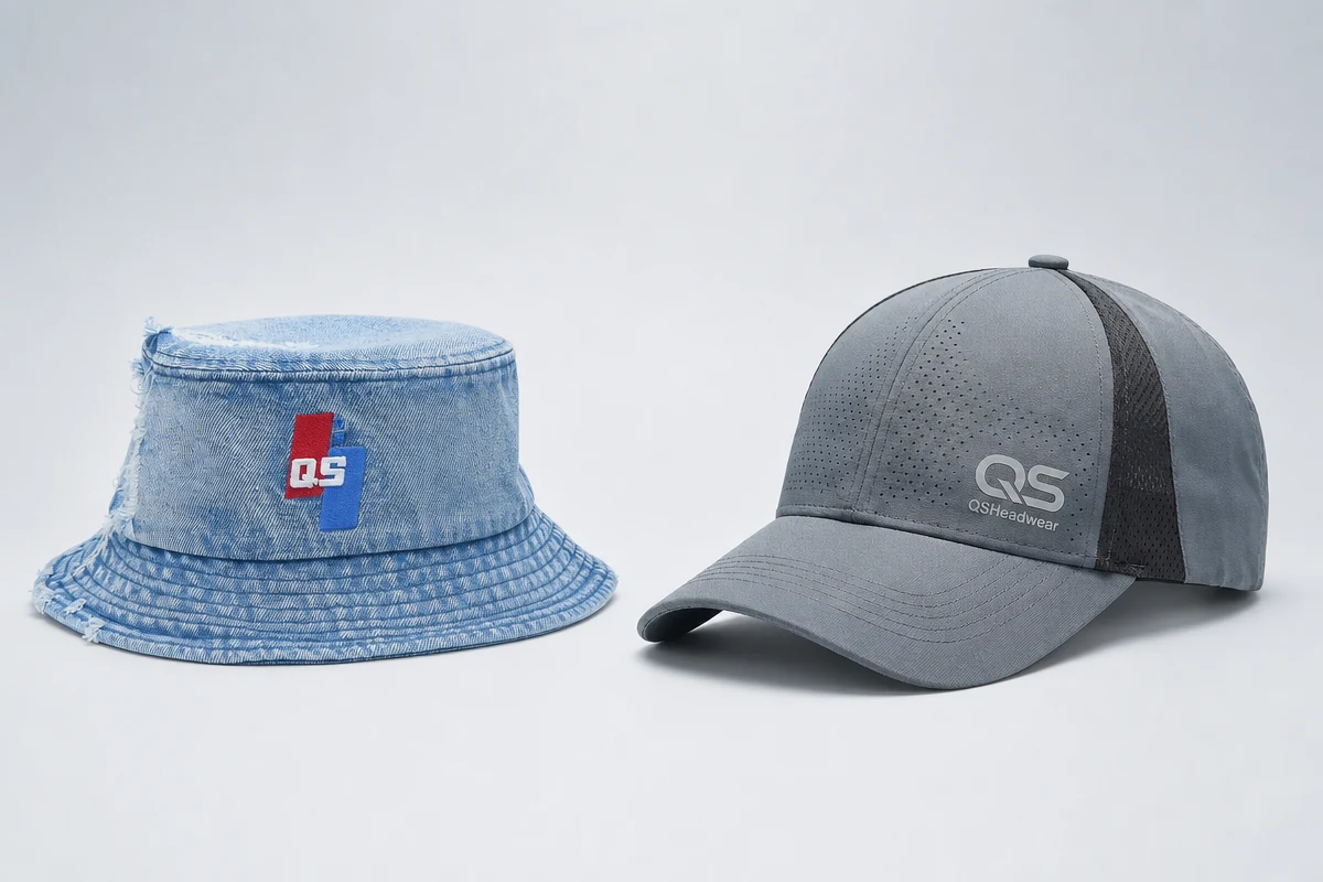 Bucket hat and performance cap coverage