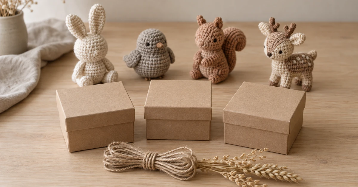 Assortiment en gros de cadeaux au crochet à thème religieux, avec cartes de message et linge plié
