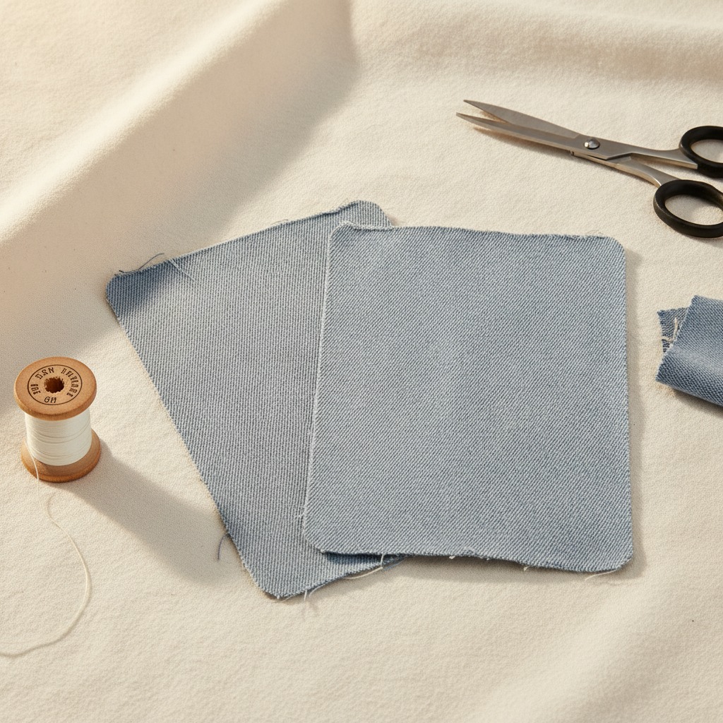 Light blue denim patch