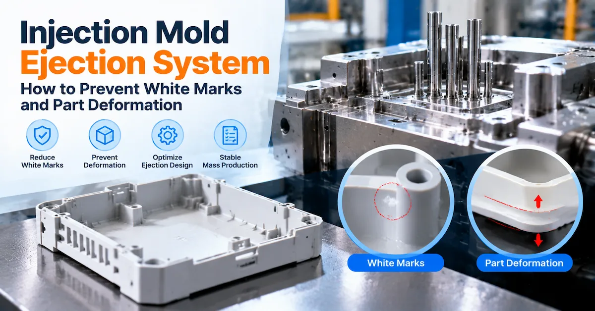 Injection Mold Ejection System: How to Prevent White Marks and Part Deformation